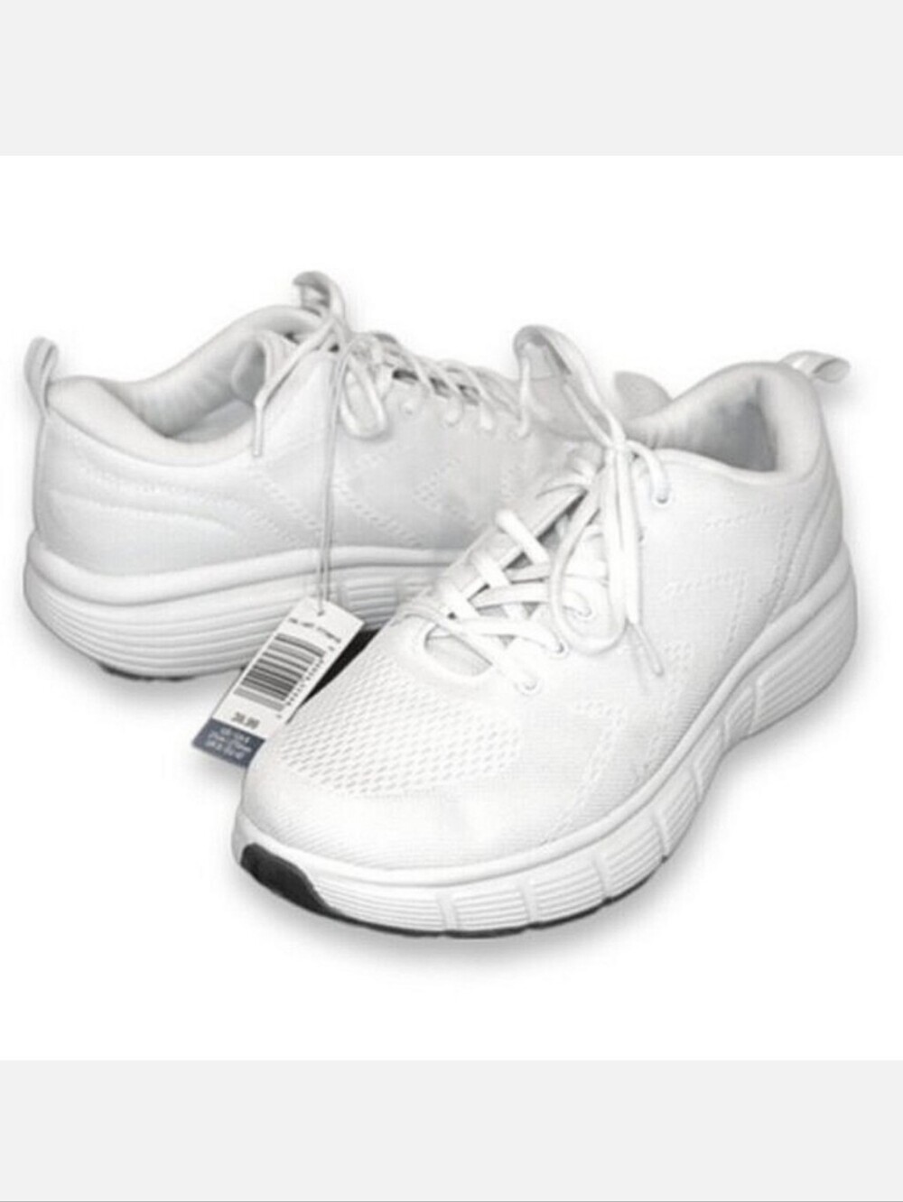 NEW Kirkland Comfort Walker Sneakers Water Stain Slip Resistant Mens White Shoes